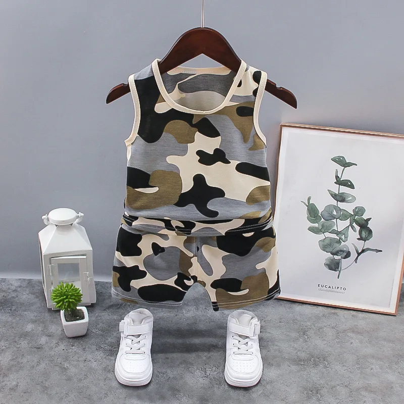 New Summer Baby Boys Clothes Children Girls Vest Shorts 2Pcs/Sets Toddler Casual Sports Costume Infant Outfits Kids Tracksuits