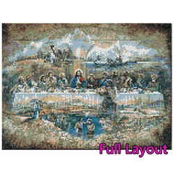 5D Diy Diamond Mosaic Icons Jesus' Last Supper Diamond Painting Full Square Round Drill Christmas Decor HomeZP-3323