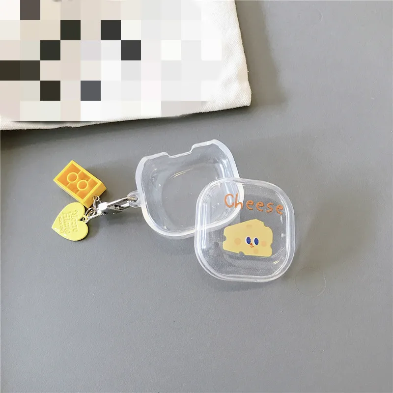 Cheese Cartoon Earphone Case for Samsung Galaxy Buds Live TPU Headphone Shockproof Cover for Galaxy Buds Live 2020 Accessories