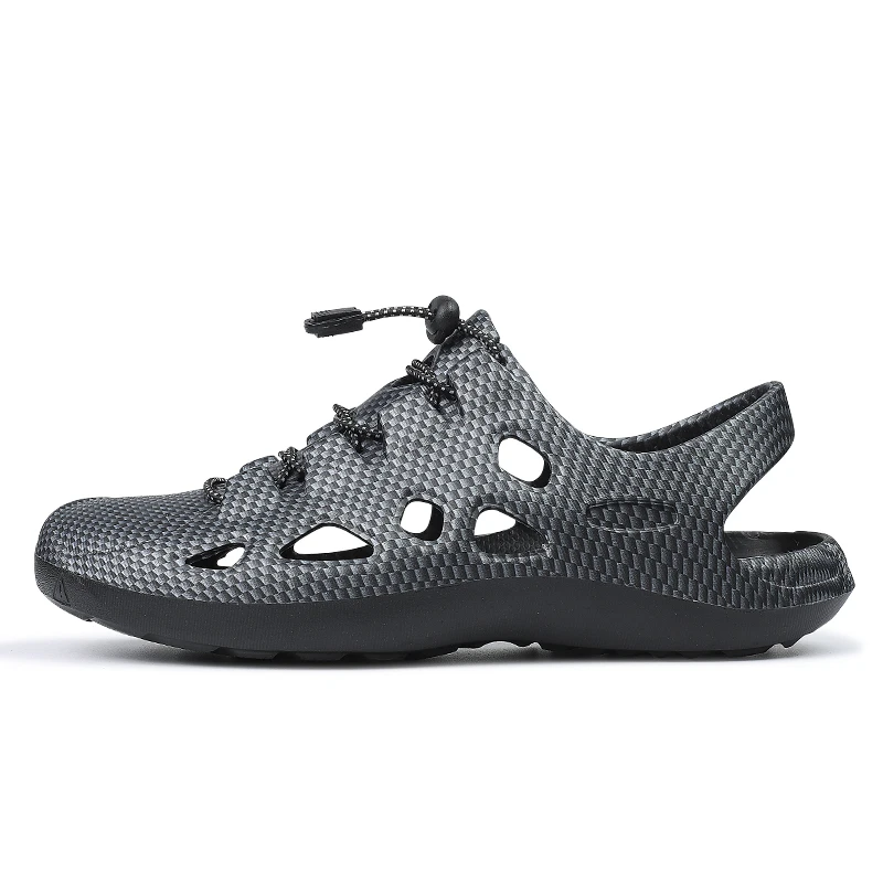 2021 New Fashion Sandals Men Clogs Slippers Soft Bottom Beach Jelly Clogs Male Comfy Breathable Water Garden Ankle-Wrap Sandals