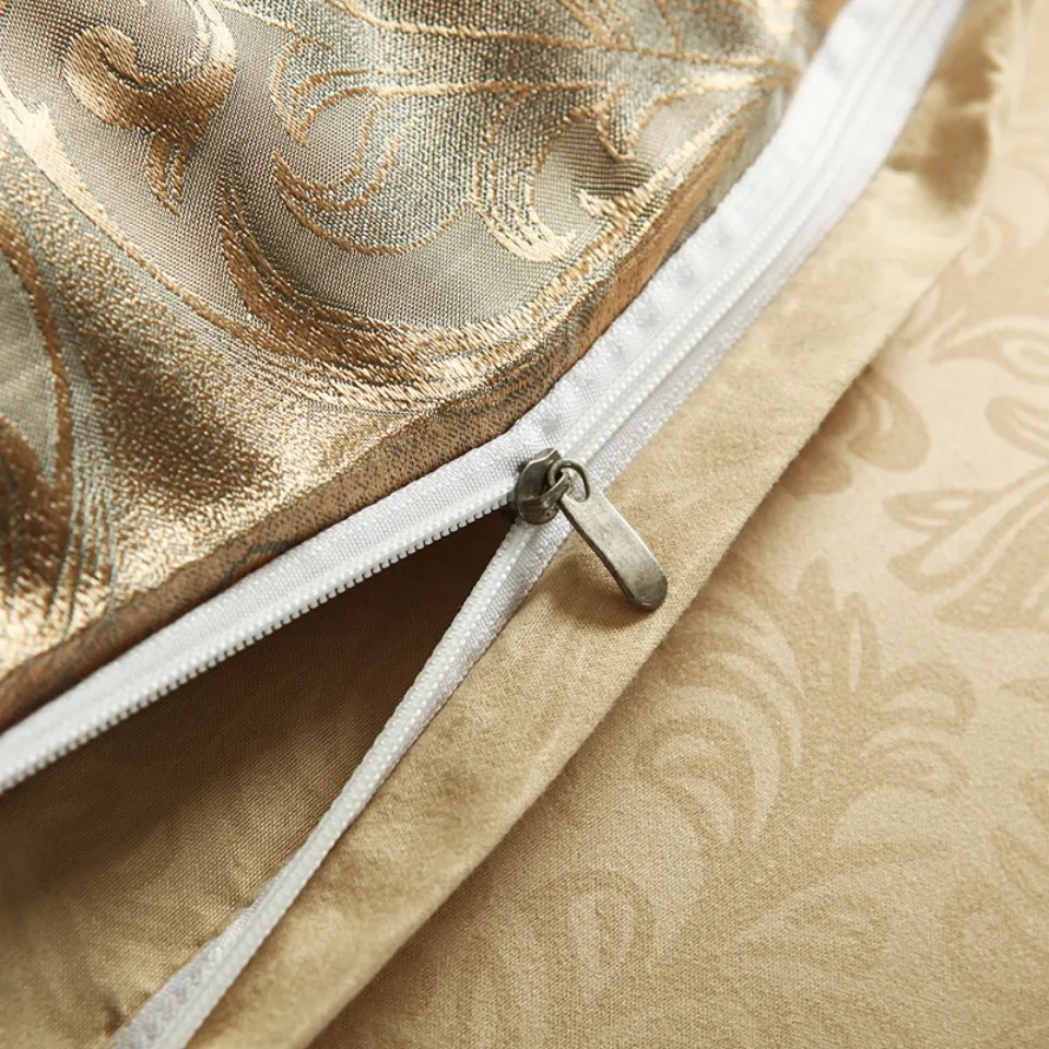 Luxury Jacquard Bedding Set King Size Duvet Cover Quilt Set Queen Comforter Bed Gold Quilt Cover High Quality For Adults