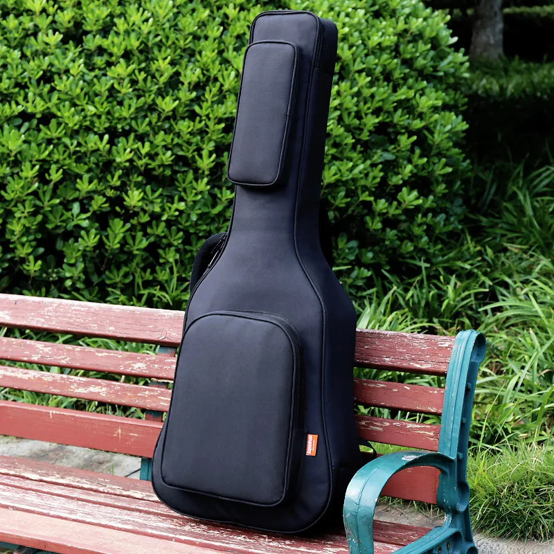 40/41 Inch Acoustic Classical Guitar Bag Case Backpack Adjustable Shoulder Strap Portable 20mm Thicken Padded Black