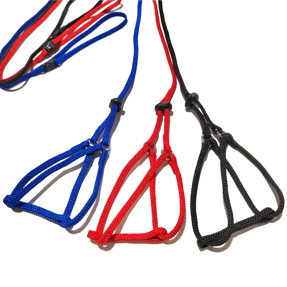 Dog Cat Nylon Harness Leash Adjustable knitting Harness Lead  for Cat Puppy Small Dog Outdoor Walking