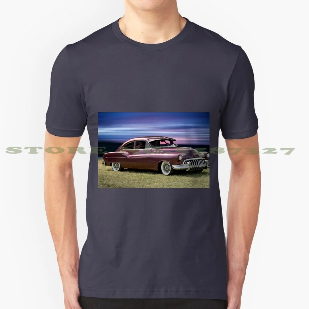 1950 Custom Sedanette 100% Pure Cotton T-Shirt 1950 Sedanette Jetback Special Wire Wheels Automobile Automotive Car