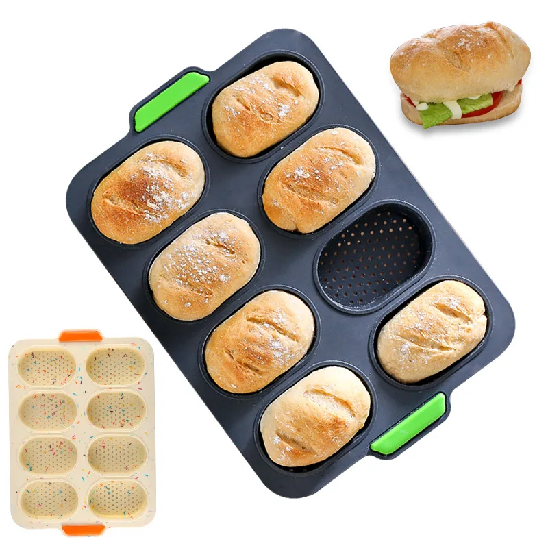 Mini Baguette Baking Tray Bread Baking Mold Silicone Non-stick Bread Tray Baking Mould For Baking French Bread Breadstick Roll