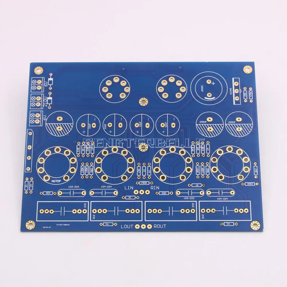 Novo 12au7 12ax7 tubo pré-amplificador pcb pré-amplificador placa nua pcb para audiophile diy