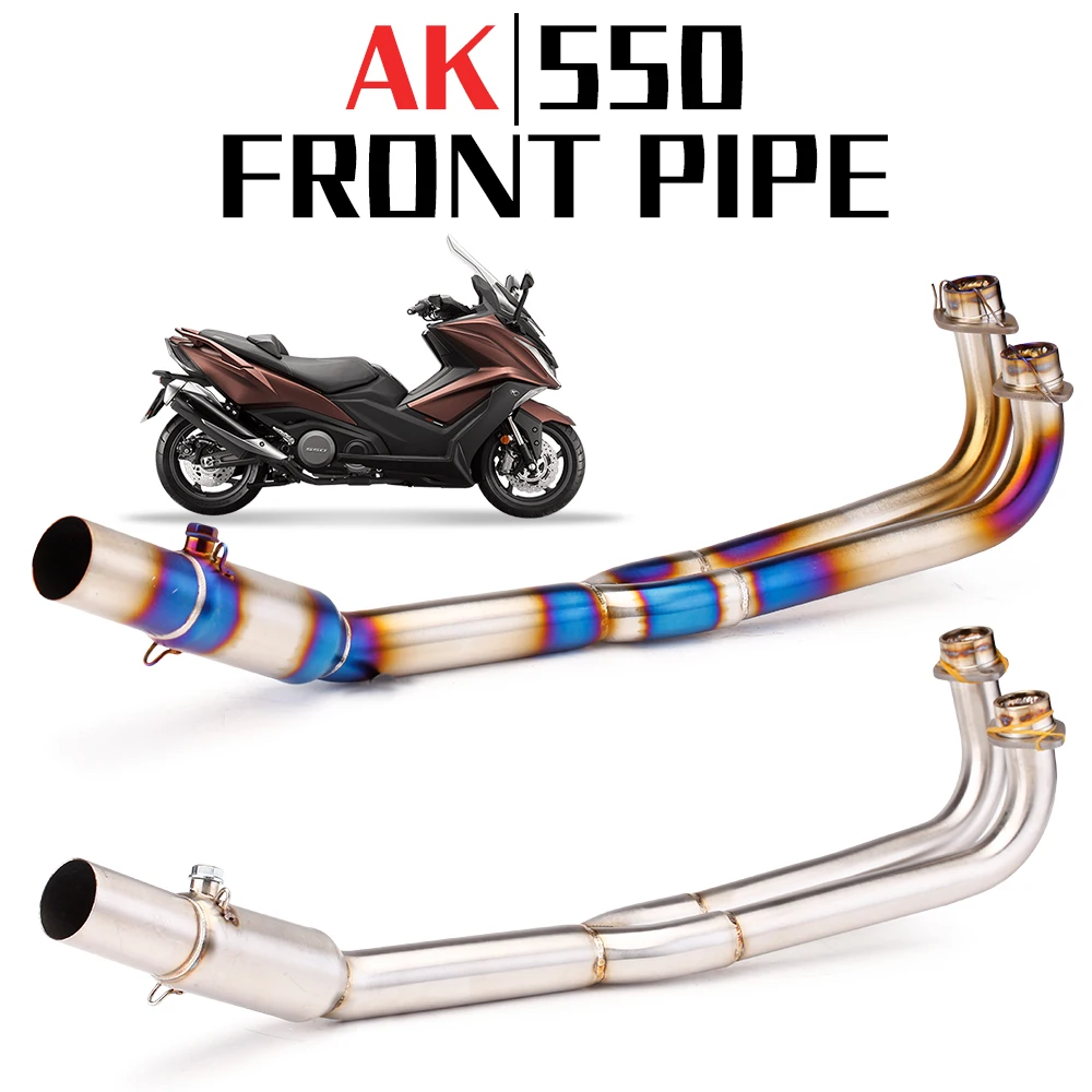 

Exhaust Front Pipe Motorcycle Muffler Motorcross Slip on Modified Tube Stainless Steel Catalyst For KYMCO AK550 AK 550