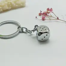 Metal Dice Keychain with Guitar and Soccer #2