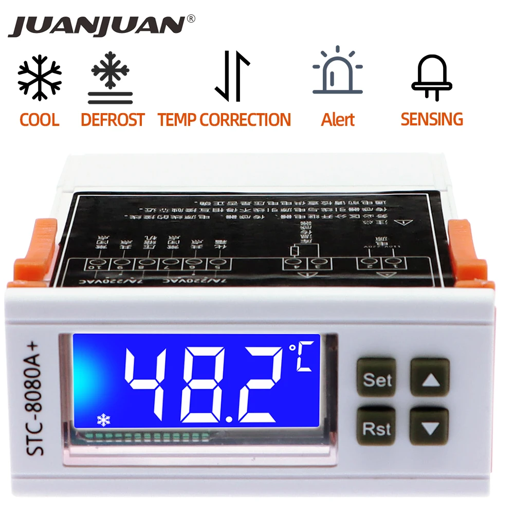 STC-8080A+ Refrigeration Temperature Controller Thermostat Control Thermometer Controller Thermoregulator 12V/24V/220V