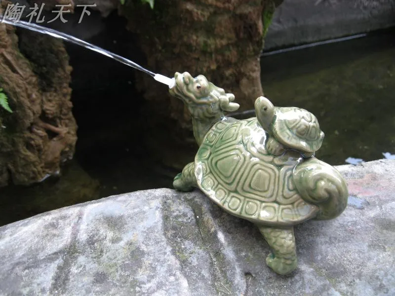 Rockery fish pond flowing water ornaments sprinkler faucet turtle aquarium nozzle stone water stone landscaping decoration