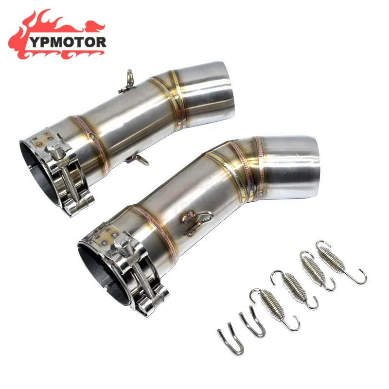 Sport Bike Motorcycle 51MM Slip On Middle Link Exhaust Pipe Mid Link Connection Muffler For Ducati 848 1098 1098S 1098R 1198