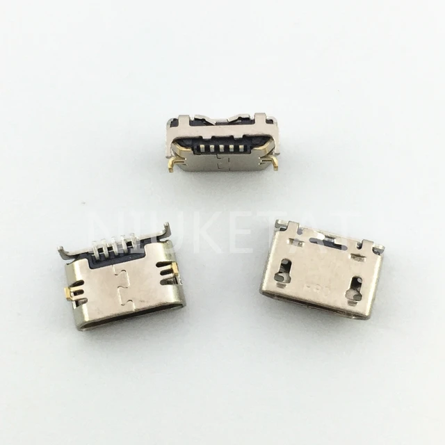 100szt micro USB 5pin jack Big Ox horn Cztery nogi płyta Gniazdo żeńskie Mini złącze do ładowania telefonu komórkowego wtyczka tylna