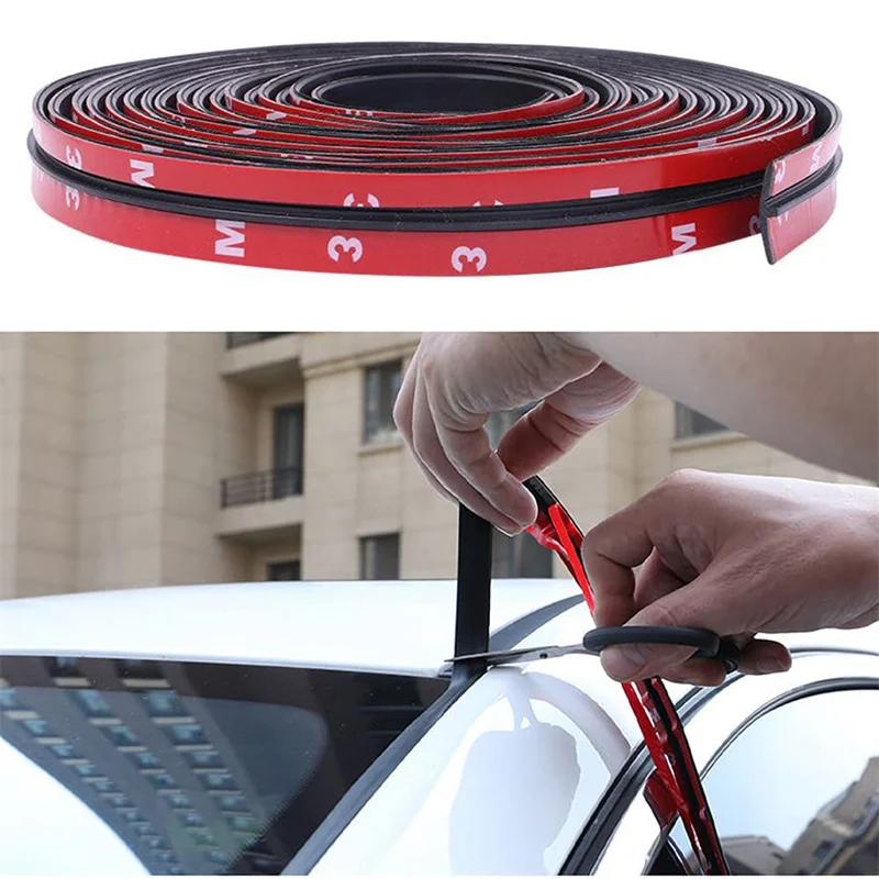 T Rubber Car Seals Edge Sealing Strips Auto Roof Windshield Soundproof Car Sealant Protector Strip Window Seals Noise Insulation