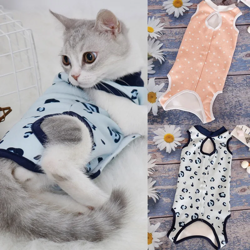 Pet Cat Recovery Weaning Suit Breathable Vest Wound Protection Clothes Anti-licking Wounds Surgery After Suit Cat Weaning Suit