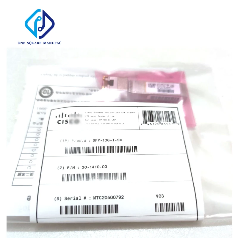 Original SFP-10G-T-S= For Cisco 10G RJ45 1000Base-T SFP+ Fiber Optical Module Transceiver