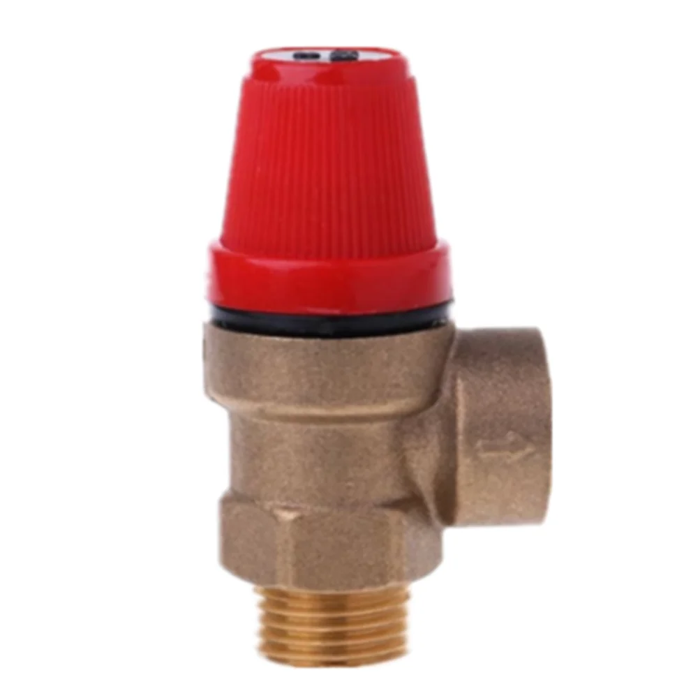 

1Pc 1/2"BSPBrass Safety Valve Drain Relief Swithch For Solar Water Heater Inner&Outer Wire