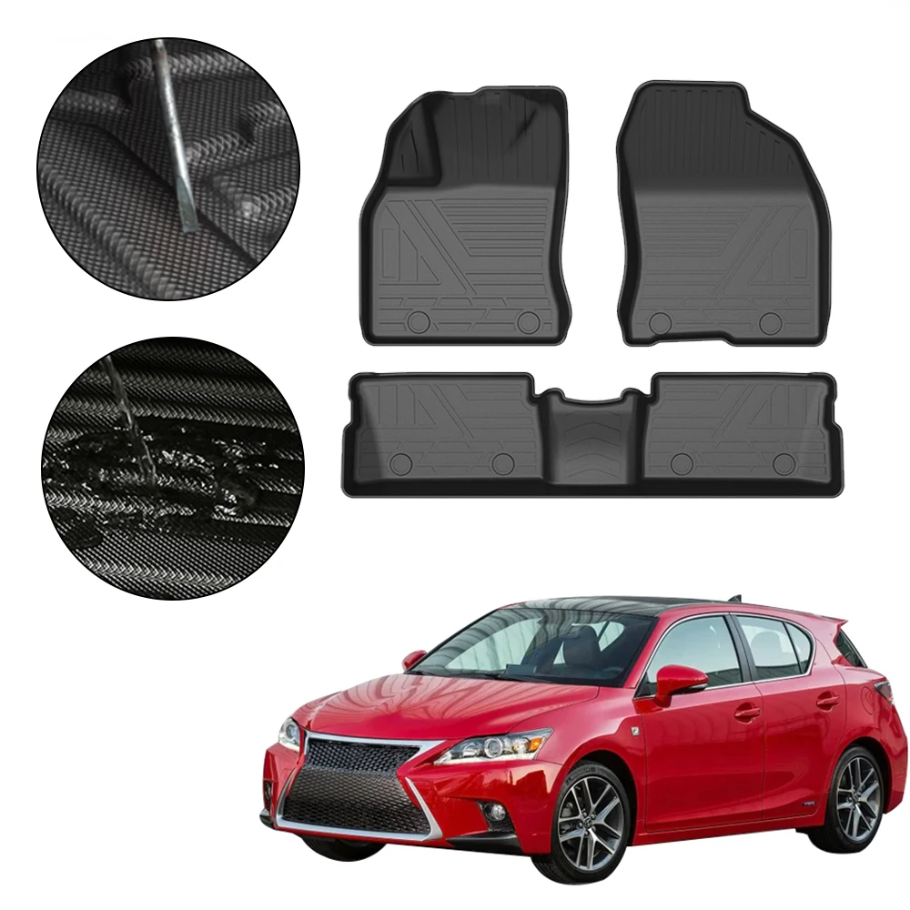 

Fully Surrounded Foot Pad For Lexus CT 2011-2014 2015 2016 2017 Car Waterproof Non-Slip Rubber Floor Mat TPE Car Accessories