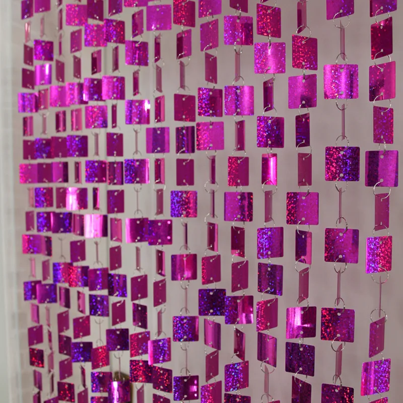 New style fashion home partition decoration supplies DIY laser sequin  colored door curtains wedding party hanging ornaments
