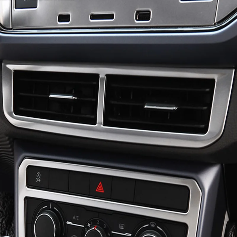 

SBTMY Car Styling Console Air Vent Outlet Trim Stickers Garnish Cover Accessories Fit For Volkswagen VW T-cross Tcross 2019-2021