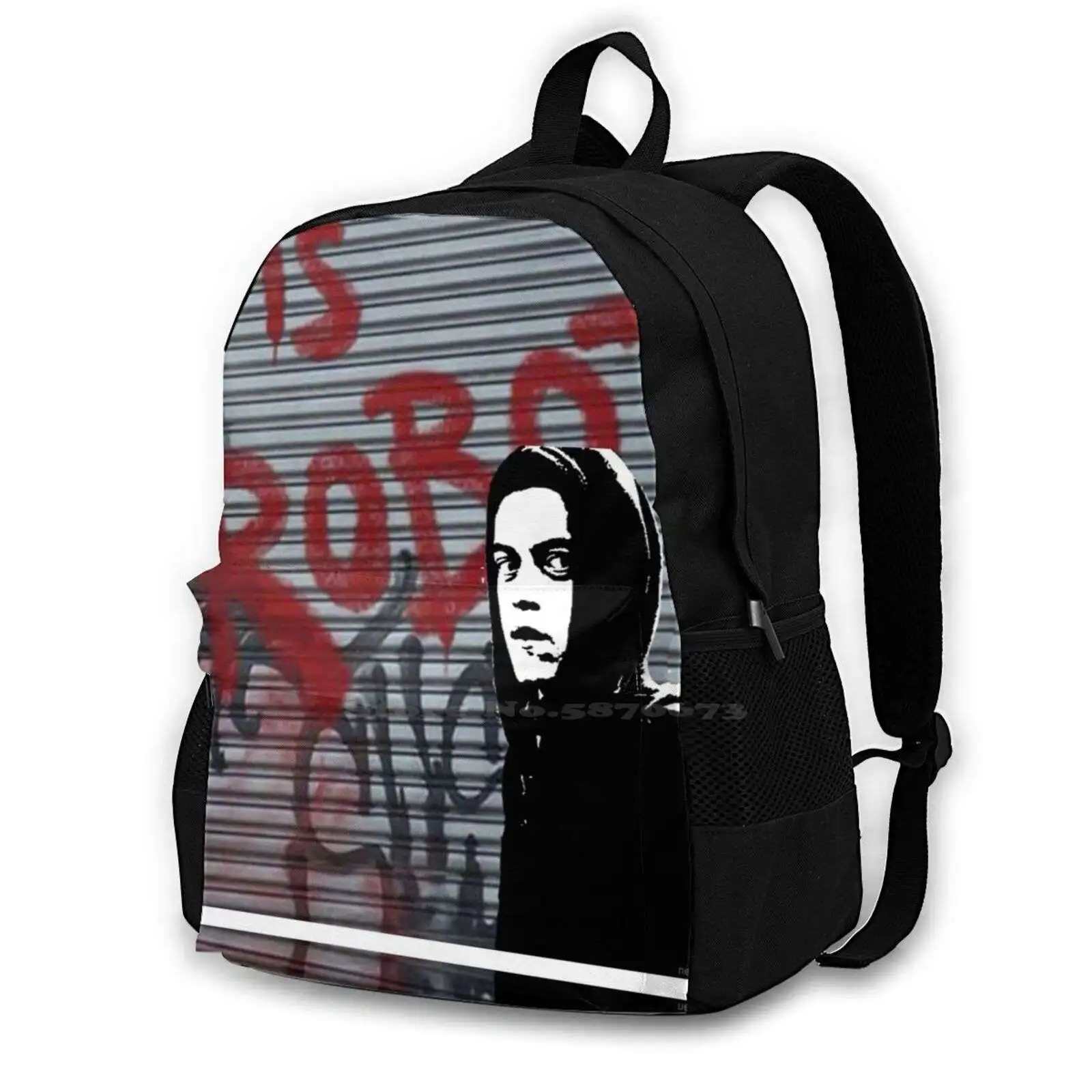 Mr Robot-Who Is Mr Robot School Bags Travel Laptop Backpack Mr Robot Robot Robot Series Whos Mr Robot