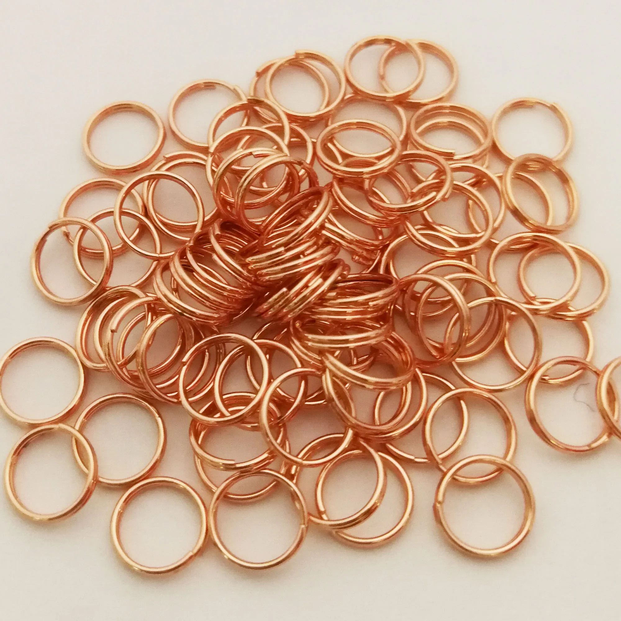 300-500 pcs Rose Gold split jump rings,Split Key Rings,leather key chain Key Rings,key chains key fob,o rings-8mm