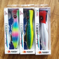 NOEBY nuevo estilo Big Popper 3 uds 16cm/78g Señuelos de Pesca agua superior flotante atún cebo duro anzuelos fuertes