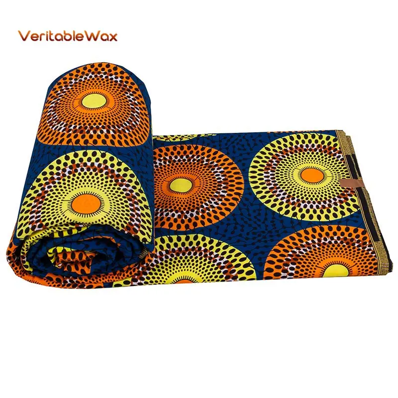 Fashion Ankara African Printed Wax Fabric 100% Cotton High Real Wax Pagne For long Dress Sewing Crafts Loincloth Tissu 24FS1403