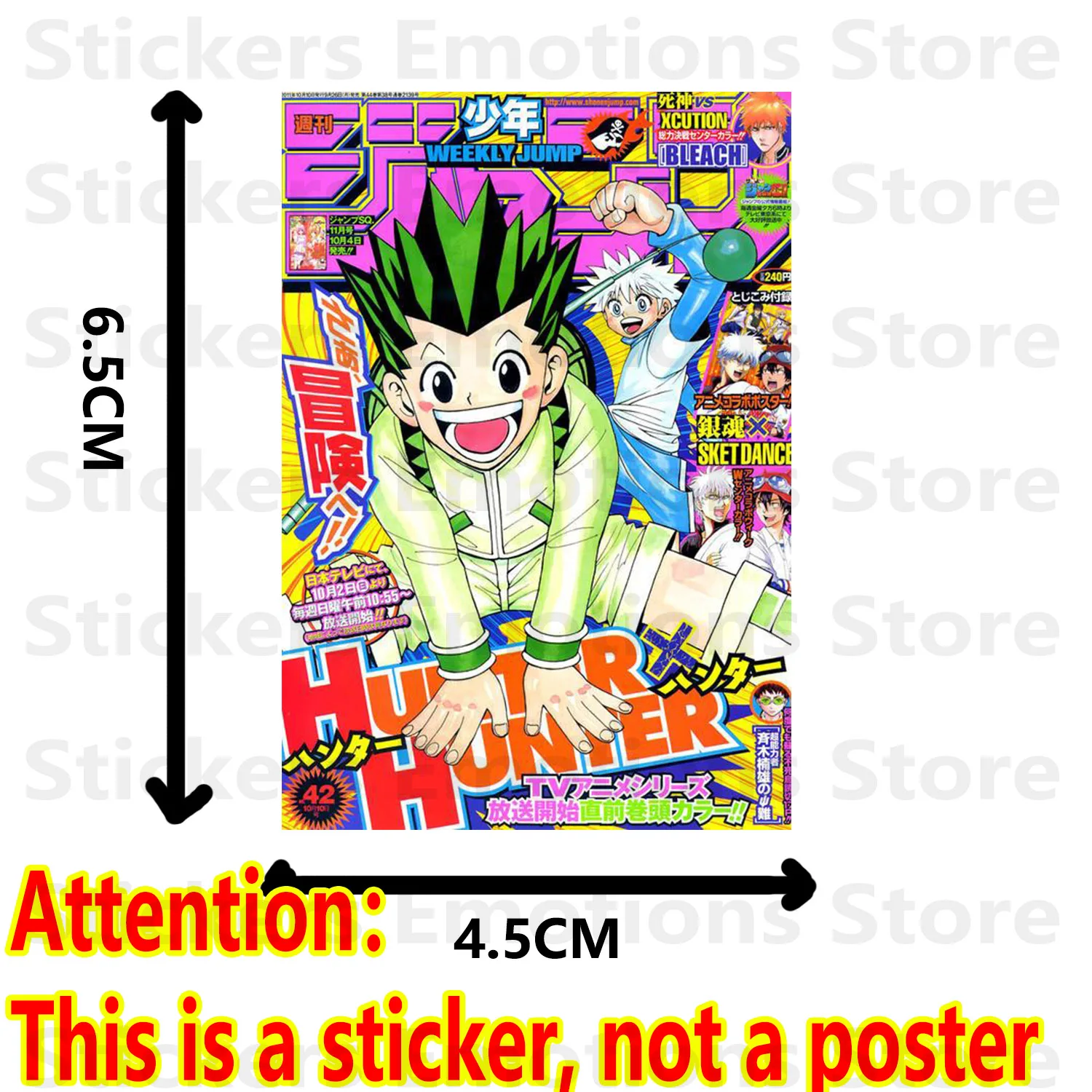 10/50Pcs Mix Japan Anime Stickers Poster Haiykuu Hunter × Hunter Demon Slayer Phone Laptop Stickers Skateboard Suitcase Kid Toy