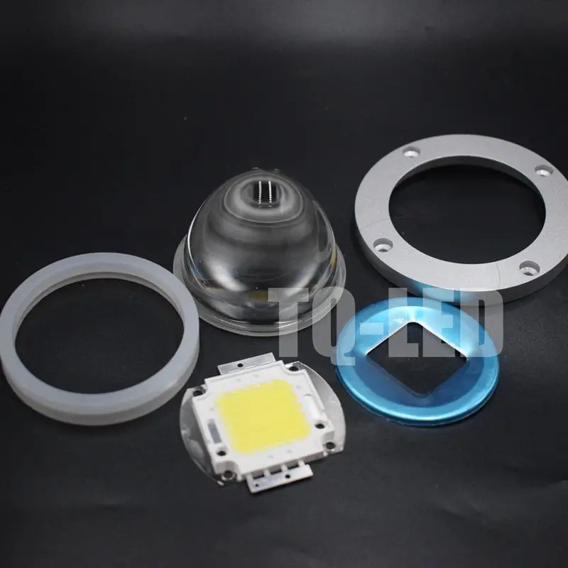 Lentes de vidrio óptico de 30 °, 66mm, 20W, 30W, 50W, 100W, 120W, Led de alta potencia, lámpara de foco de farola