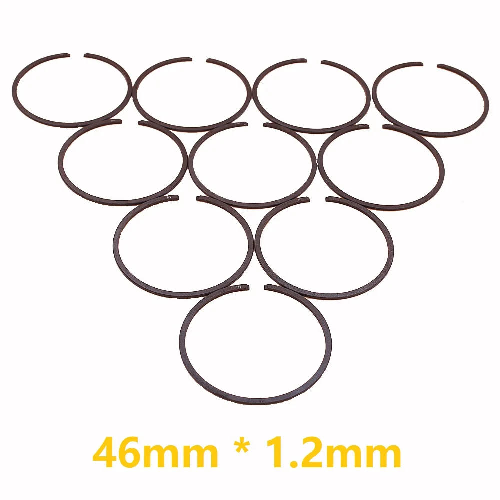 10pcs/lot 46mm x 1.2mm Piston Ring Rings For Stihl 034 (Old Model) MS191T MS340 MS280 Chainsaw Engine Replace Part 1125 034 3003