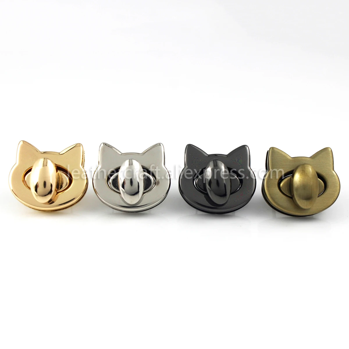 1pcs Metal Cute Cat Bag Turn Lock Twist Lock Clasp Leather Craft Women Bag Handbag Shoulder Bag Purse DIY Hardware