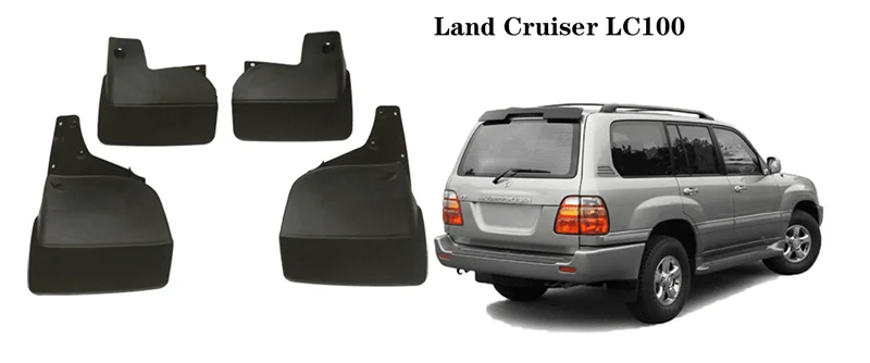 Mud Flaps FOR Toyota Land Cruiser 100 LC100 FJ100 1998~2007 Mudflap Mudguards Splash Guards Car  Mudflap Replacement Accessories