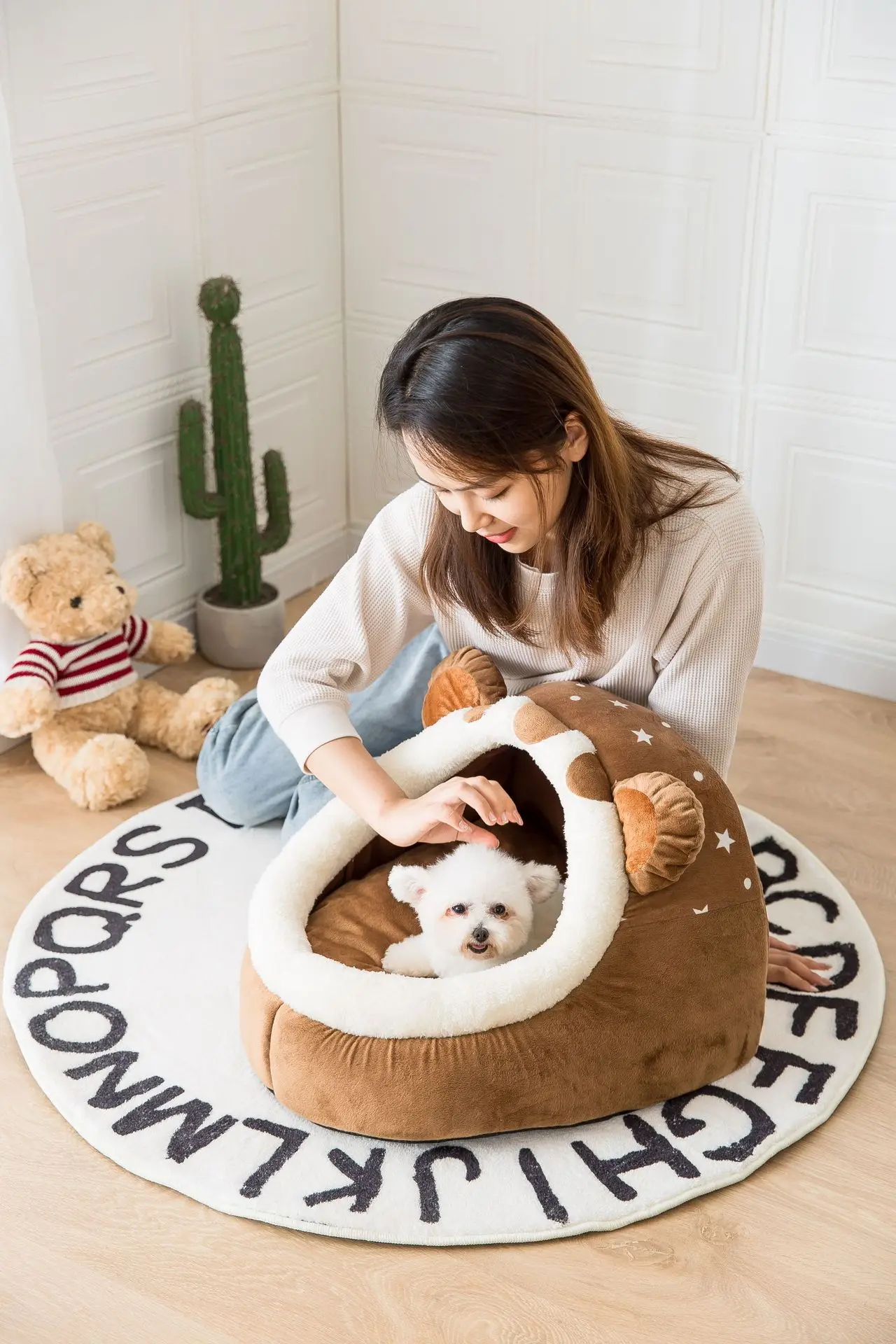 Faltbares Haustierhaus, Welpenhüttenmatte für Hunde, Tiere, Katzen, Kätzchennest, Korb für kleine Hunde, Teddy, Chihuahua-Höhle, Bett, 2022 – Detail 6