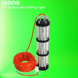 3000W Underwater LED Night Fishing Light Attracting Squid Fish Boat LED Diving Light