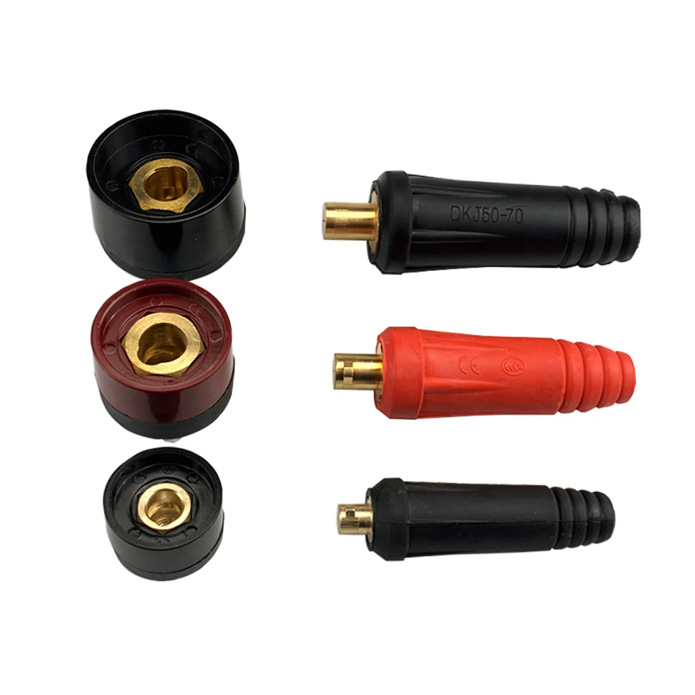 

Europe Welder Quick Fitting Female Male Cable Connector Clamp Socket Plug Adaptor Tig Welding Machine DKJ10-25 DKJ35-50 DKJ50-70