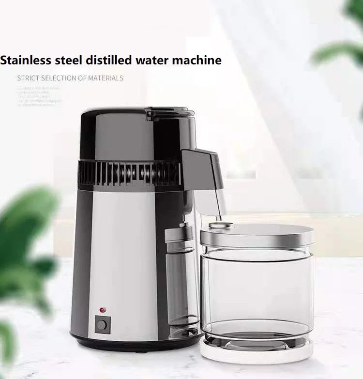 110V 220V Pure Distiller น้ำ4L DIY ทันตกรรมน้ำกลั่นกรองสแตนเลสสตีลภายในไฟฟ้ากลั่นเครื่องฟอกอากาศ