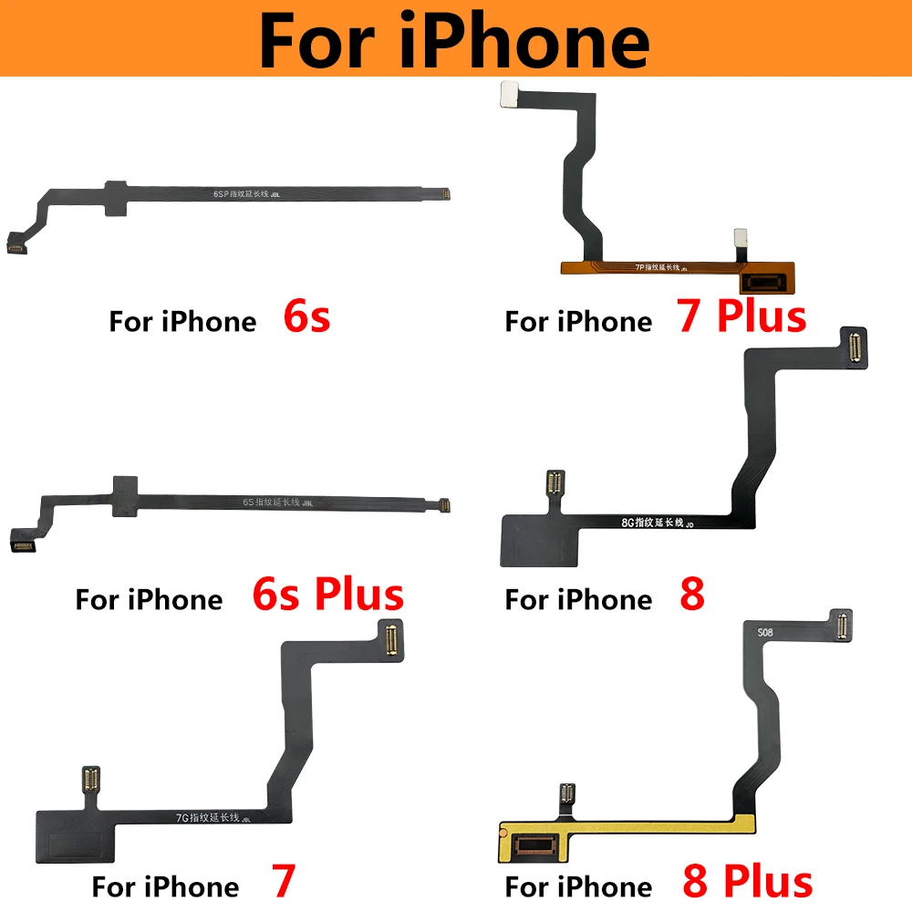 Cabo flex conector para iphone 6 6s 7 8 plus, botão home touch id e retorno de impressão digital