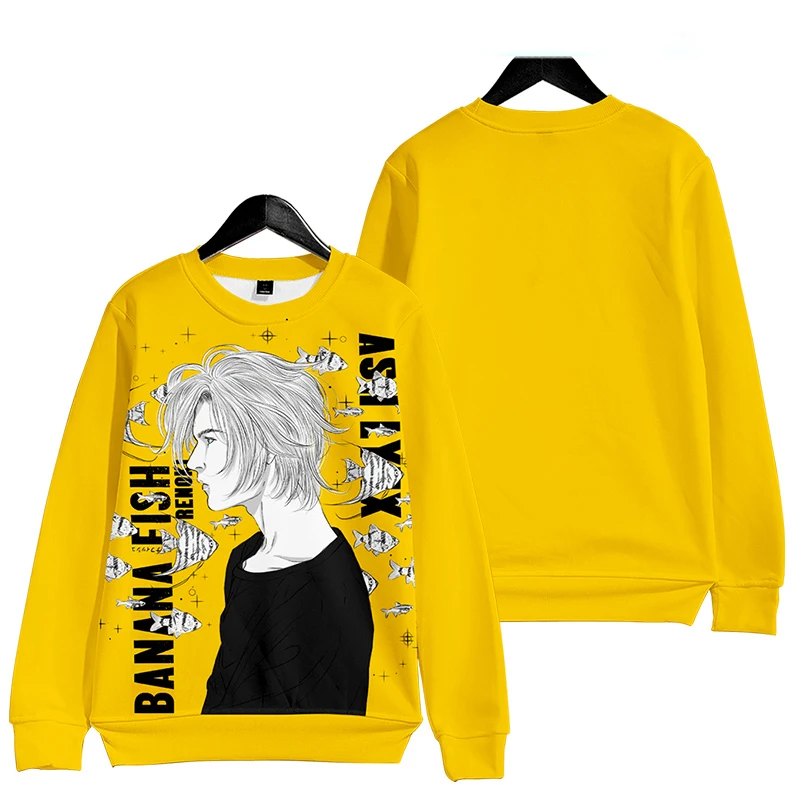 2021 New BANANA FISH 3D O-neck Sweatshirt Hoody Fashion Long Sleeve Sweatshirts Streetwear High-quality Casual Clothes