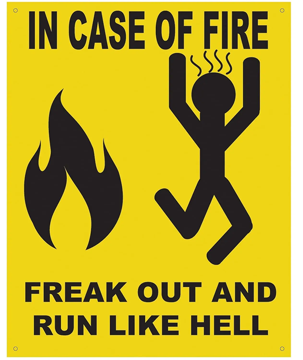 

Crystal Art Times 12"x15" in Case of Fire Metal Sign, 12" x 15"