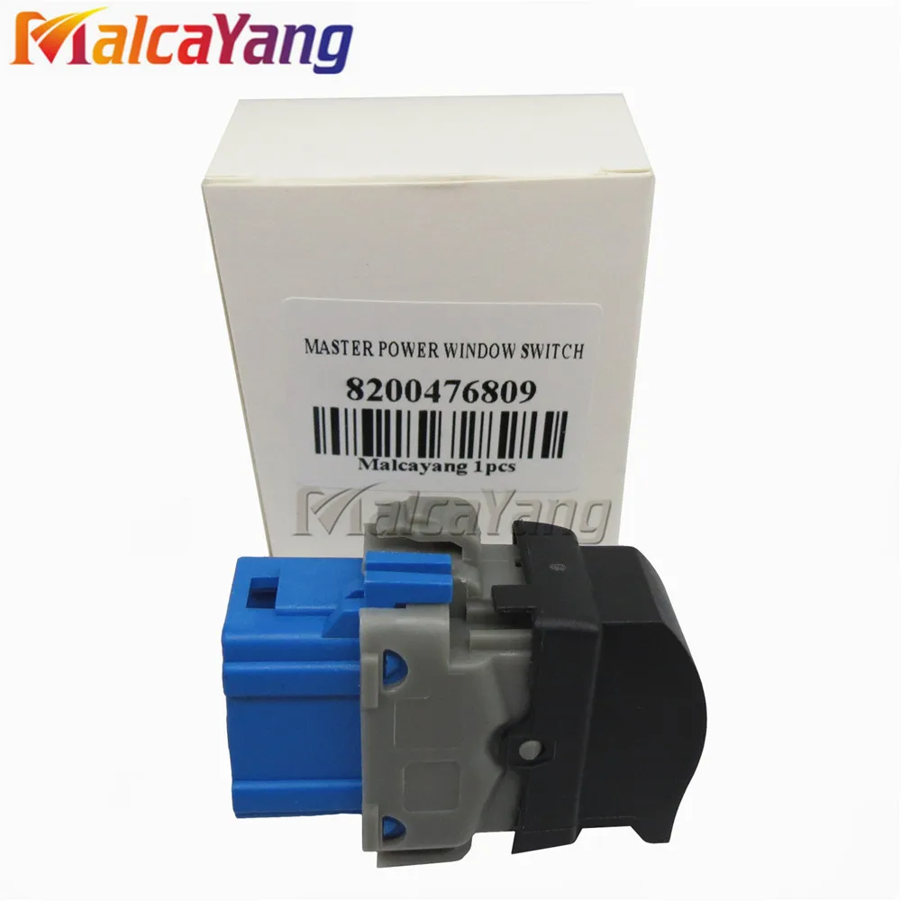8200476809 Botón de interruptor de elevador de ventana individual eléctrico del lado del pasajero para Renault Master Duster 2010-2017 Kangoo 93197894