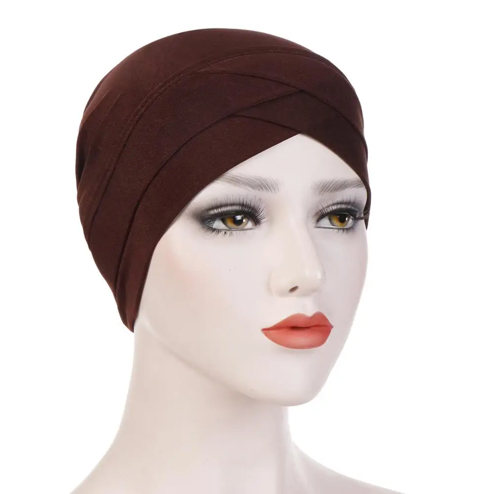 JTVOVO RUNMEIFA 2024 New Modal Full Wrapped Forehead Cross Inner Headscarf Balaclava Elastic Beanie Muslim Women Stylish Hijab