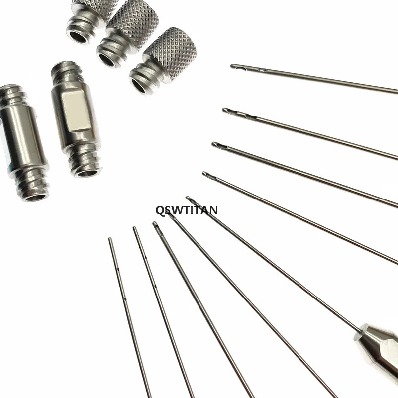 Fat Inflitration Cannula Fat Transfer Cannula Aspiration Cannula Metal Cap Syringe  Cosmetology Micro Cannula liposuction tool