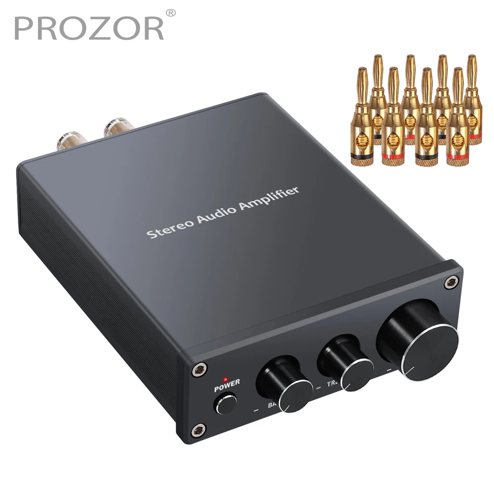 Digital Power Stereo Audio Amplifier 2 Channel HiFi Class D Integrated Amp RCA Analog Input with Bass and Treble Control 50W+50W