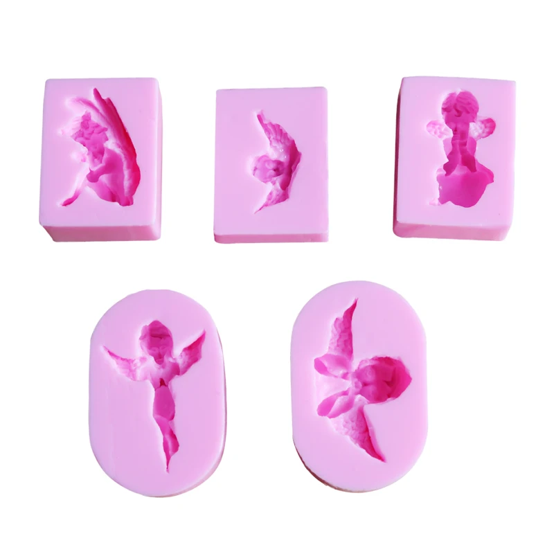 Angel Baby Silicone Mold Cake Decorating Tools Fondant Chocolate Ice Clay Fondant Sugar Candy Sugarcraft UV Epoxy Mould C388