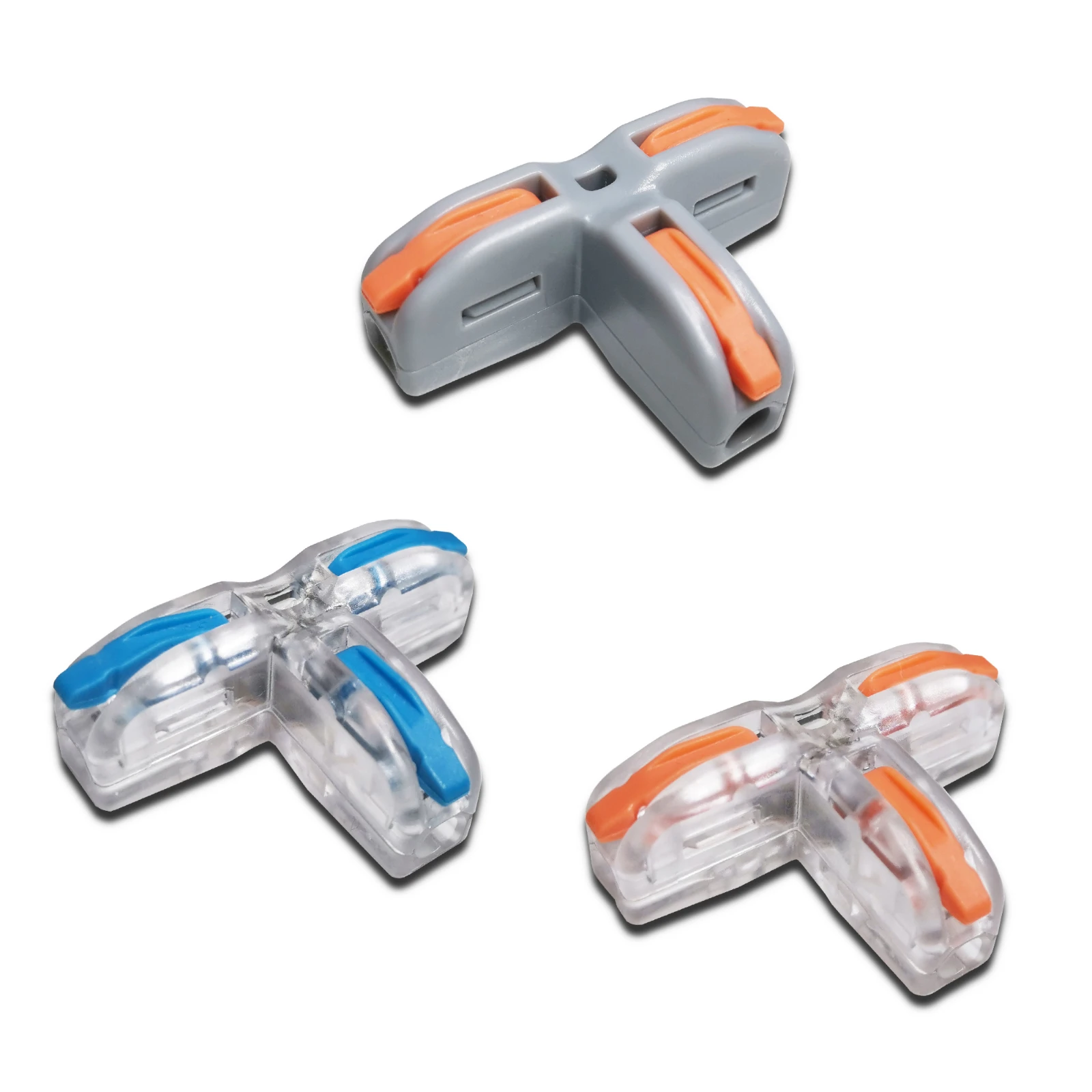 T-Type Universal Compact Push-in Fast Wire Connector Distribution Terminal Block Led light electrical Home splitter Connectors