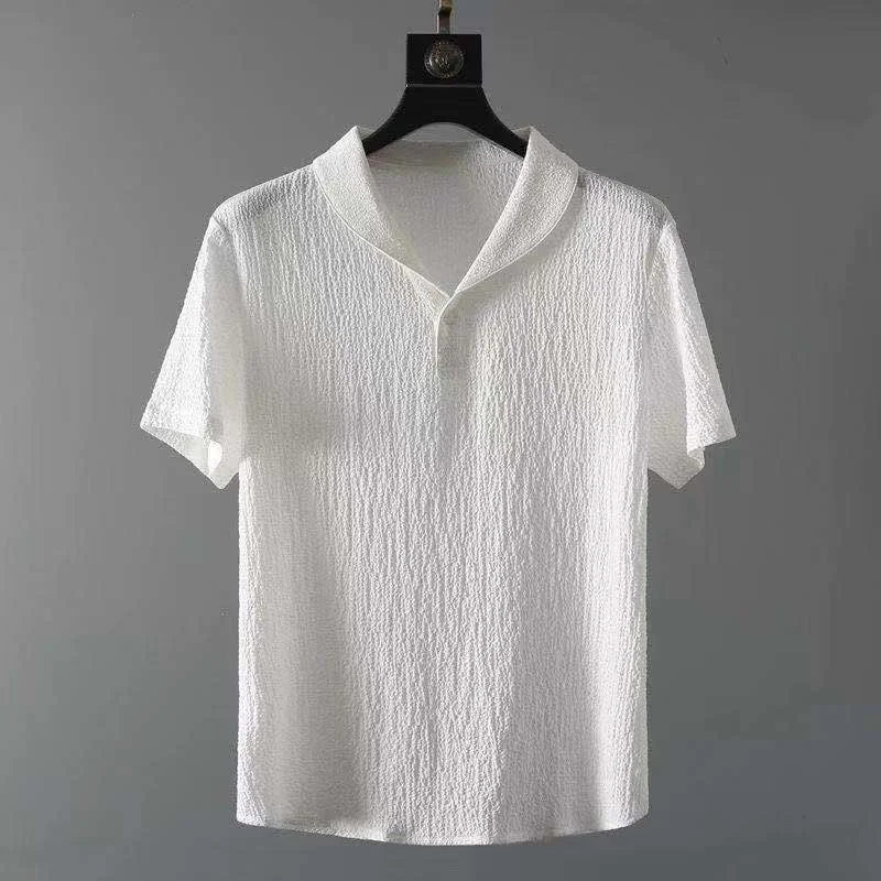 Fato de treino branco luxuoso masculino, calças de manga curta, terno fino de lazer, moda esportiva high-end, streetwear de ginástica, verão