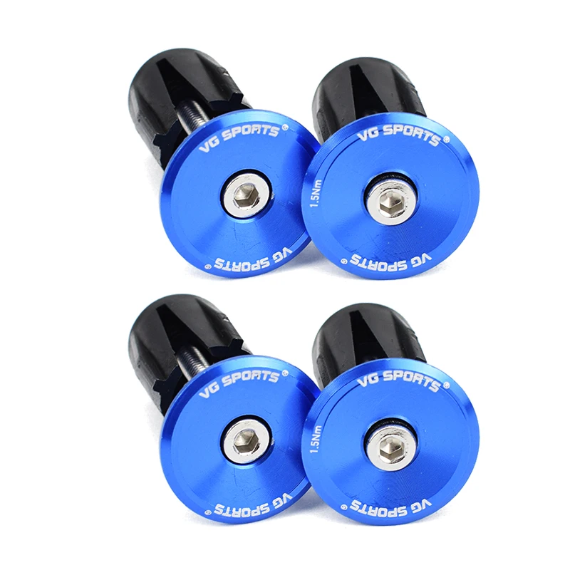 VG Sports 1 Paar Fahrradgriff Lenkerendkappe Aluminiumlegierung MTB Lenkergriffe Stecker Kappen für Fahrradlenkerzubehör