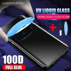 Full UV Glue Tempered Glass For Samsung Galaxy S9 S8 S10 S20 Plus Note 8 Screen Protector For Galaxy S21 S22 S23 S24 Ultra Film