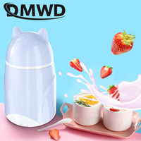 DMWD MINI Yogurt Maker Portable Electric Automatic DIY Yoghurt Fermenter Travel Leben Fermenting Machine Glass Cup Container EU