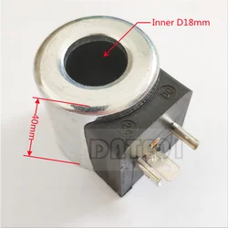 LongGong Hydraulic Pump Solenoid Valve Coil Diameter 18mm High 40mm DC24V12VDC